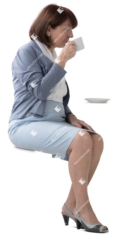 Woman drinking coffee photoshop people (12353)