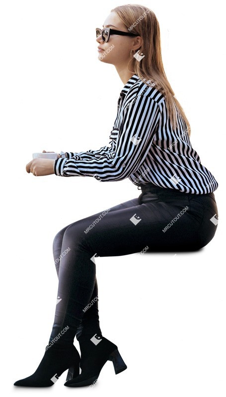 Woman drinking coffee person png (12098)
