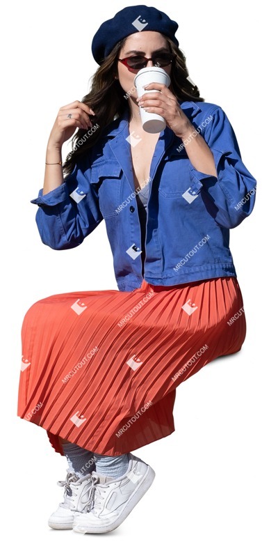 Woman drinking coffee photoshop people (12084)
