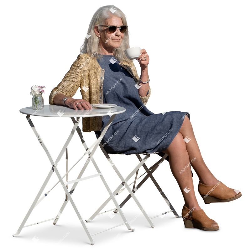 Woman drinking coffee human png (15587)