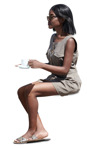 Woman drinking coffee people png (20343) - miniature