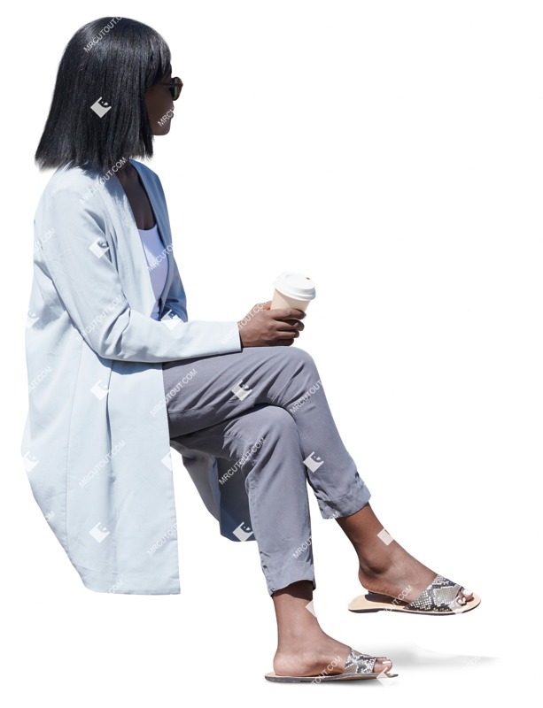 Woman drinking coffee people png (16538)