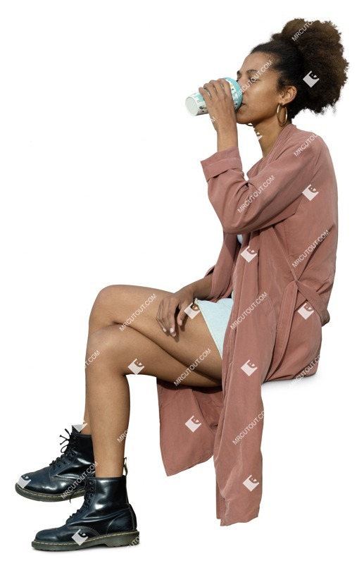 Woman drinking coffee photoshop people (18548)