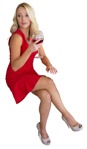 Cut out people - Woman Drinking Wine 0001 | MrCutout.com - miniature