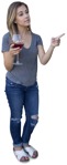 Woman drinking wine photoshop people (2595) - miniature
