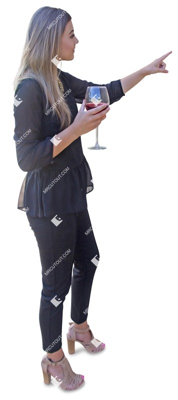 Woman drinking wine person png (2513)