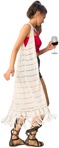 Woman drinking wine people png (4218) - miniature