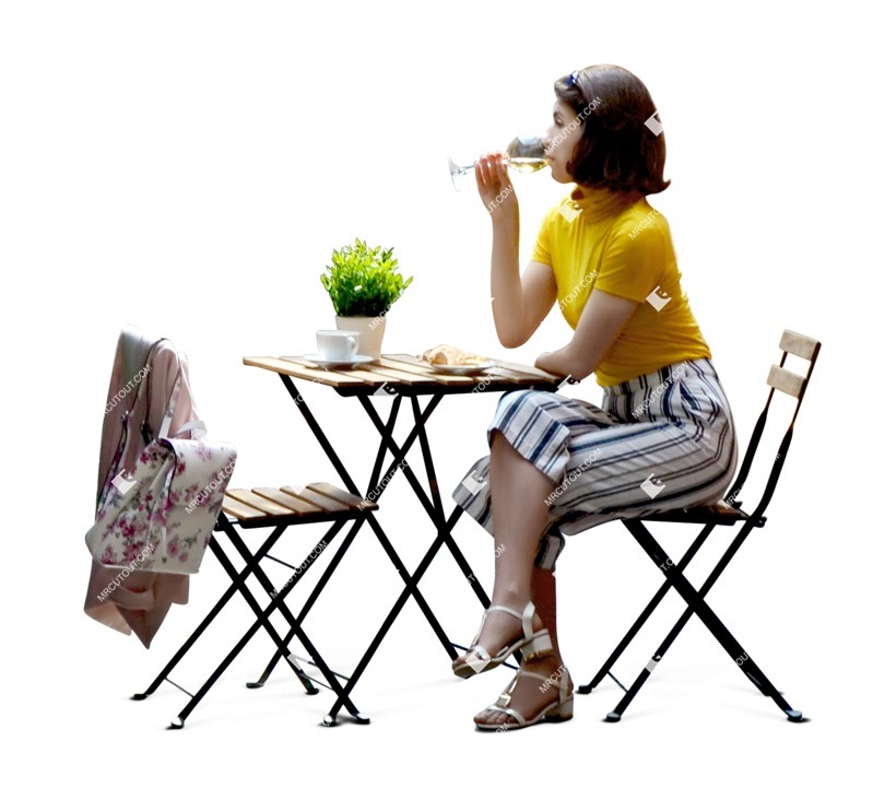 Woman drinking wine human png (6904)