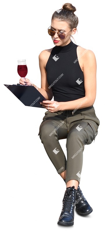 Woman drinking wine human png (9822)