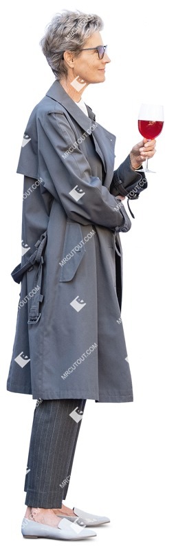 Woman drinking wine people png (12818)