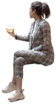 Woman drinking wine people png (12029) - miniature