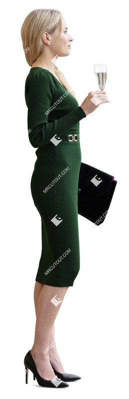 Woman drinking wine people png (18418)