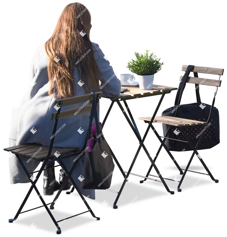 Woman eating seated people png (9475)