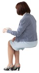 Woman eating seated people png (14093) - miniature