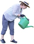 Woman gardening people png (3361) - miniature