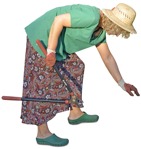 Cut out people - Woman Gardening 0024 | MrCutout.com - miniature