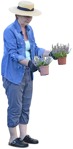 Woman gardening  (3439) - miniature