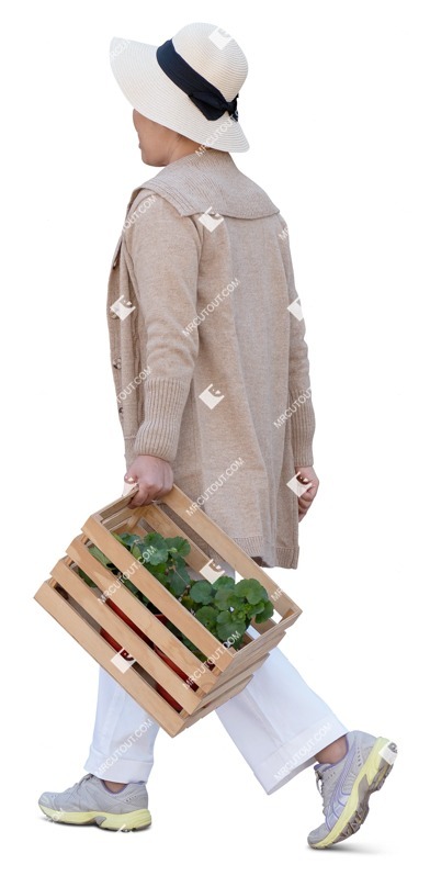 Woman gardening people cutouts (18745)
