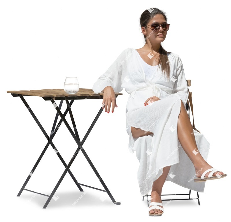 Woman in a swimsuit drinking people png (14307)