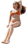 Woman in a swimsuit lying people png (10913) | MrCutout.com - miniature