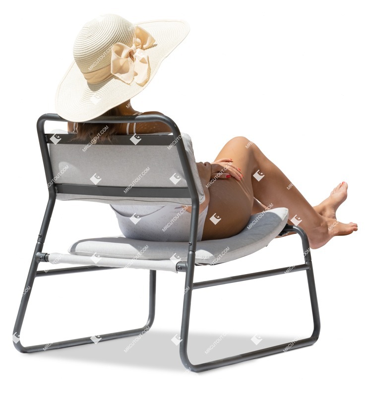 Woman in a swimsuit sitting people png (13174)