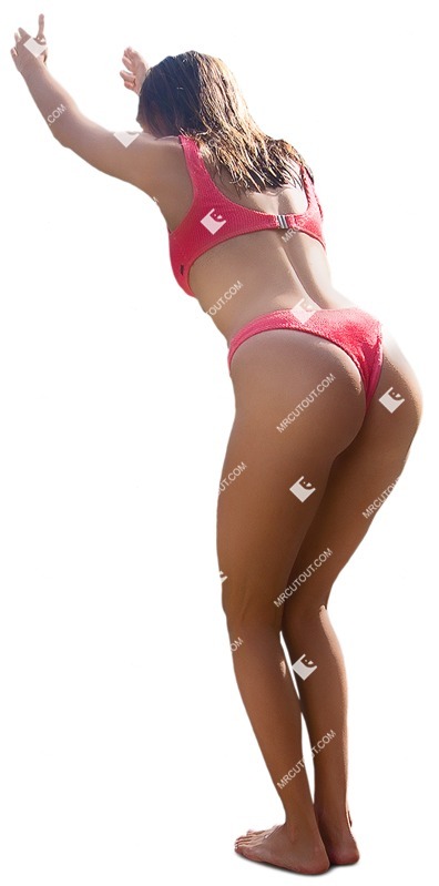 Woman in a swimsuit standing people png (7414)