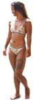 Woman in a swimsuit standing cut out people (7672) - miniature
