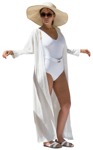 Woman in a swimsuit standing people png (13314) | MrCutout.com - miniature