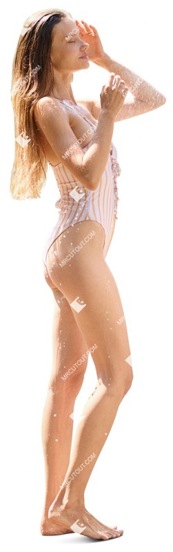 Woman in a swimsuit standing people png (13295)