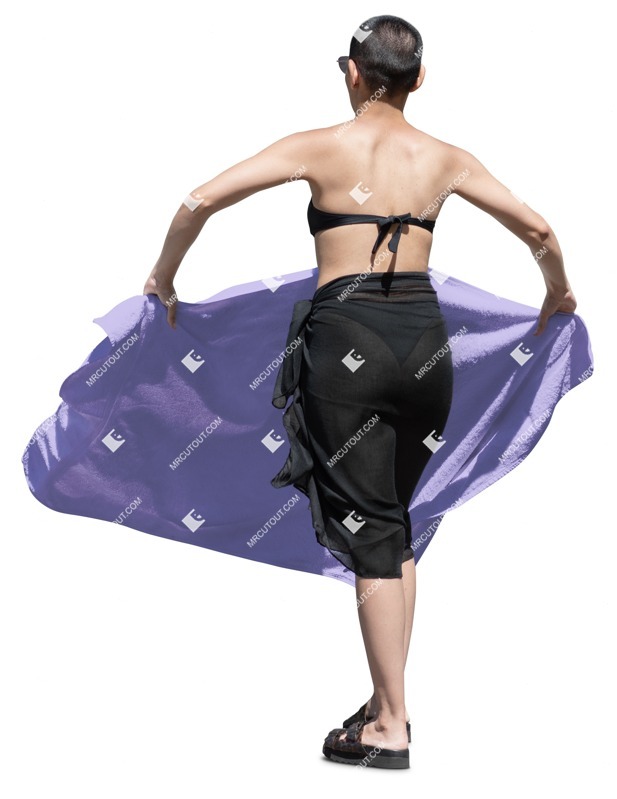 Woman in a swimsuit standing person png (17671)