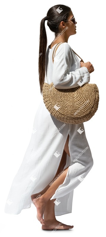 Woman in a swimsuit walking people png (13953)