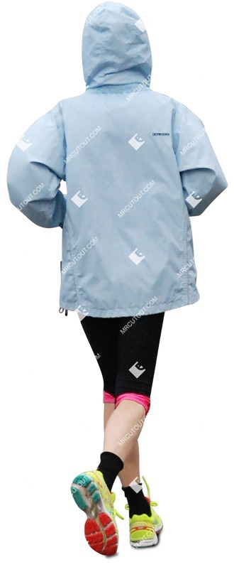 Woman jogging entourage people (698)