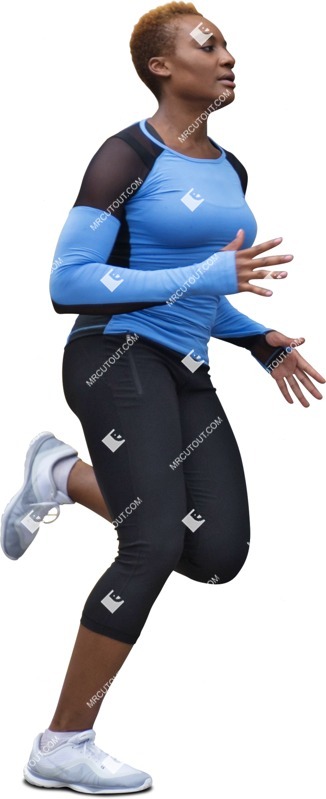 Woman jogging person png (6565)