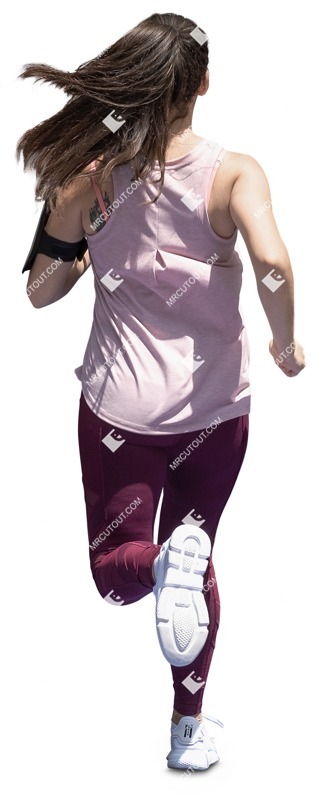 Woman jogging people cutouts (12503)