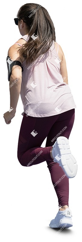 Woman jogging people cutouts (12502)