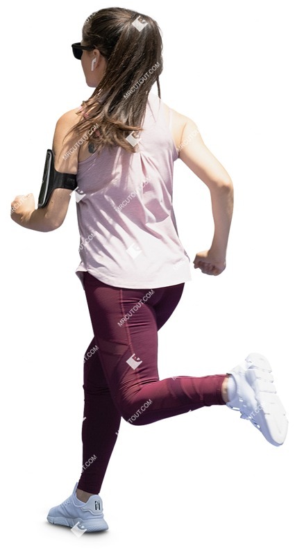 Woman jogging people png (12501)