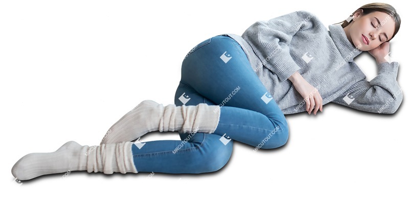 Woman lying people png (7991)