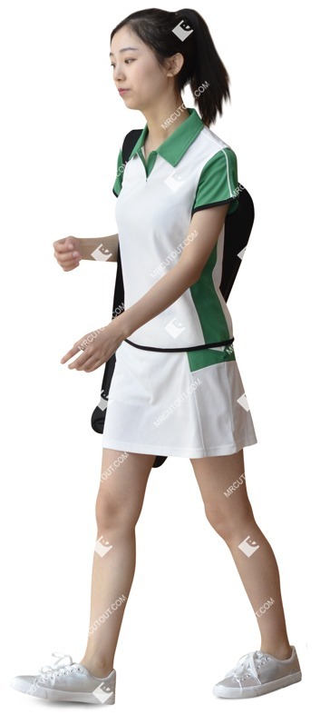 Woman playing tennis people png (7661)