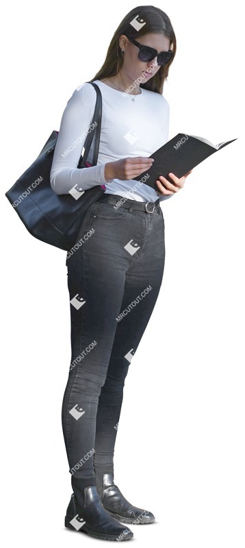 Woman reading a book people png (9477)