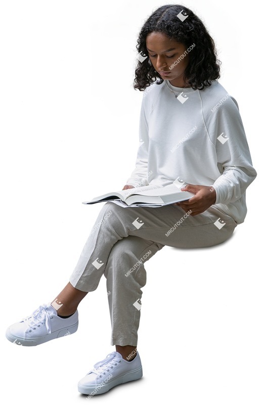 Woman reading a book people png (9727)