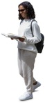 Woman reading a book people png (9917) - miniature