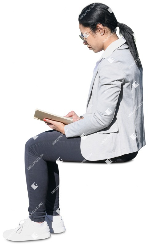 Woman reading a book png people (11366)