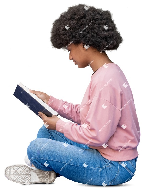 Woman reading a book photoshop people (12283)