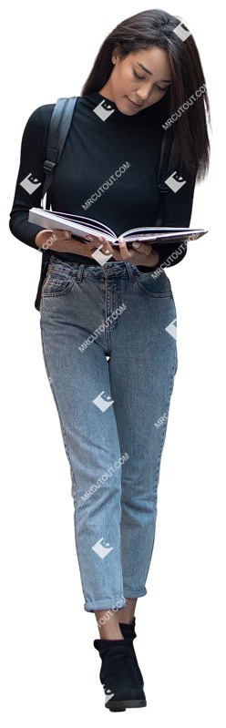 Woman reading a book person png (11629)