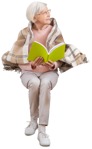 Woman reading a book people png (12719) - miniature