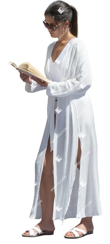 Woman reading a book people png (13950)