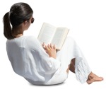 Woman reading a book people png (13324) - miniature