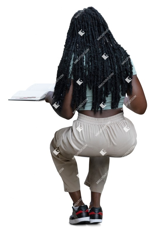 Woman reading a book people png (18308)