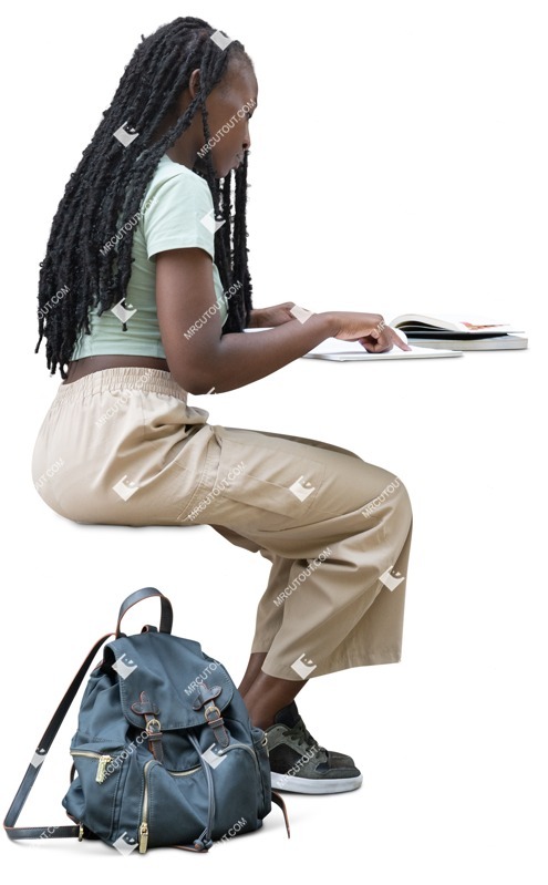 Woman reading a book people png (18307)