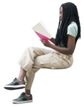 Woman reading a book  (20247) - miniature